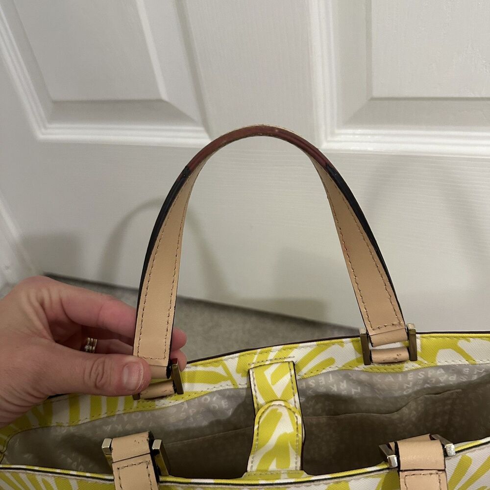 Kate Spade NewYork Yellow Grant Street Jules Grainy Vinyl Leather Tote - Picture 8 of 11